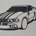 Mô hình trang trí tường xe Ford Mustang in 3D đẹp mắt - Thumbnail 2