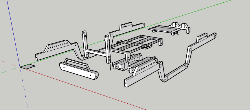 Bộ khung gầm (chassis) hoàn chỉnh cho Scx24 (đơn vị milimét) - Image 1