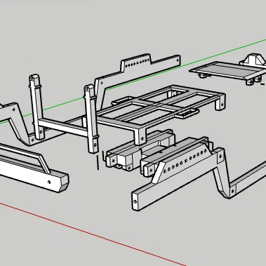 Bộ khung gầm (chassis) hoàn chỉnh cho Scx24 (đơn vị milimét)