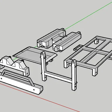 Bộ khung gầm (chassis) hoàn chỉnh cho Scx24 (đơn vị milimét)