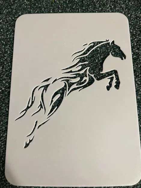 Bộ 4 khuôn hình con ngựa #2 - Mẫu stencil dùng để vẽ và tô màu - Image 2