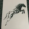 Bộ 4 khuôn hình con ngựa #2 - Mẫu stencil dùng để vẽ và tô màu - Thumbnail 2