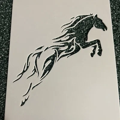 Bộ 4 khuôn hình con ngựa #2 - Mẫu stencil dùng để vẽ và tô màu