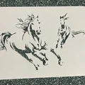 Bộ 4 khuôn hình con ngựa #2 - Mẫu stencil dùng để vẽ và tô màu - Thumbnail 3