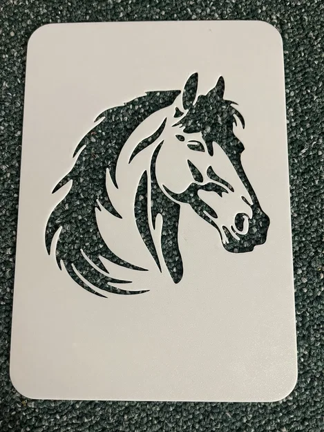 Bộ 4 khuôn hình con ngựa #2 - Mẫu stencil dùng để vẽ và tô màu - Image 4