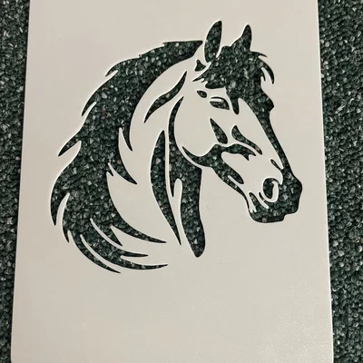 Bộ 4 khuôn hình con ngựa #2 - Mẫu stencil dùng để vẽ và tô màu