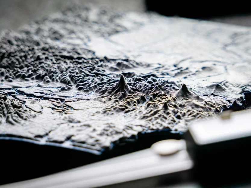 Bản đồ địa hình tiểu bang Washington, USA (WA) kèm sông ngòi và bờ biển - Image 14