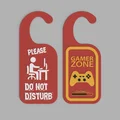 Bảng treo cửa "Gamer Zone" và "Do Not Disturb" in 3D cho game thủ - Thumbnail 1