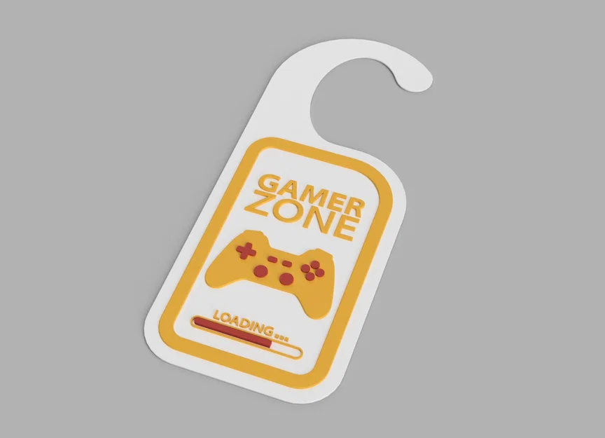 Bảng treo cửa "Gamer Zone" và "Do Not Disturb" in 3D cho game thủ - Image 2