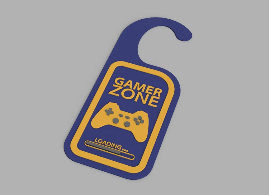 Bảng treo cửa "Gamer Zone" và "Do Not Disturb" in 3D cho game thủ - Image 4