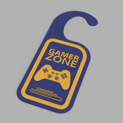 Bảng treo cửa "Gamer Zone" và "Do Not Disturb" in 3D cho game thủ