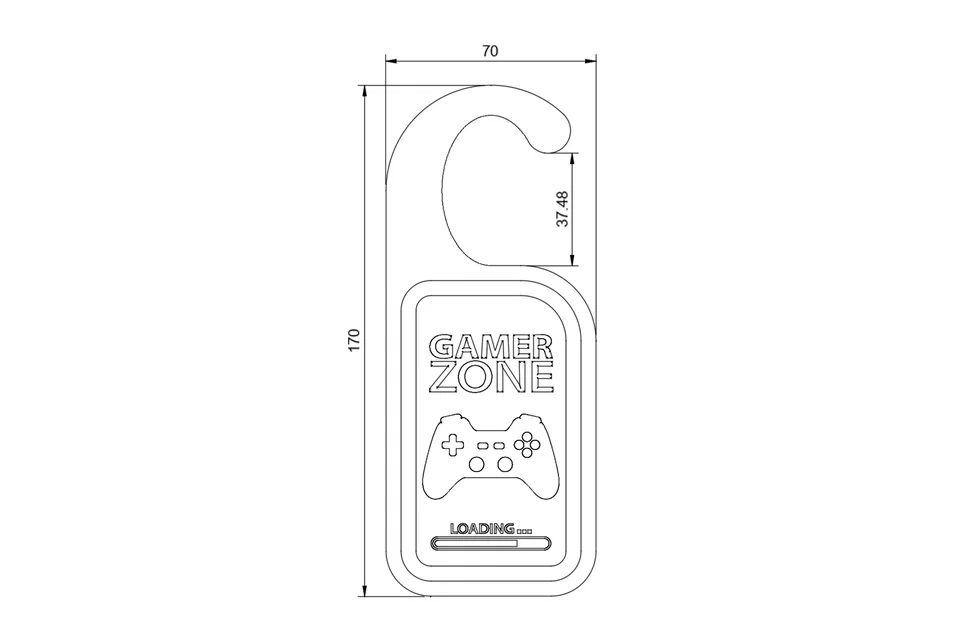 Bảng treo cửa "Gamer Zone" và "Do Not Disturb" in 3D cho game thủ - Image 8