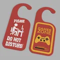 Bảng treo cửa "Gamer Zone" và "Do Not Disturb" in 3D cho game thủ - Thumbnail 9