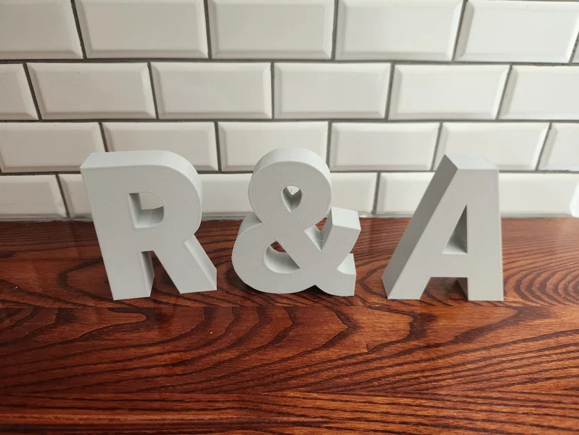 Bộ Chữ Cái và Số 3D In Ấn Dễ Dàng (100mm) - Image 1