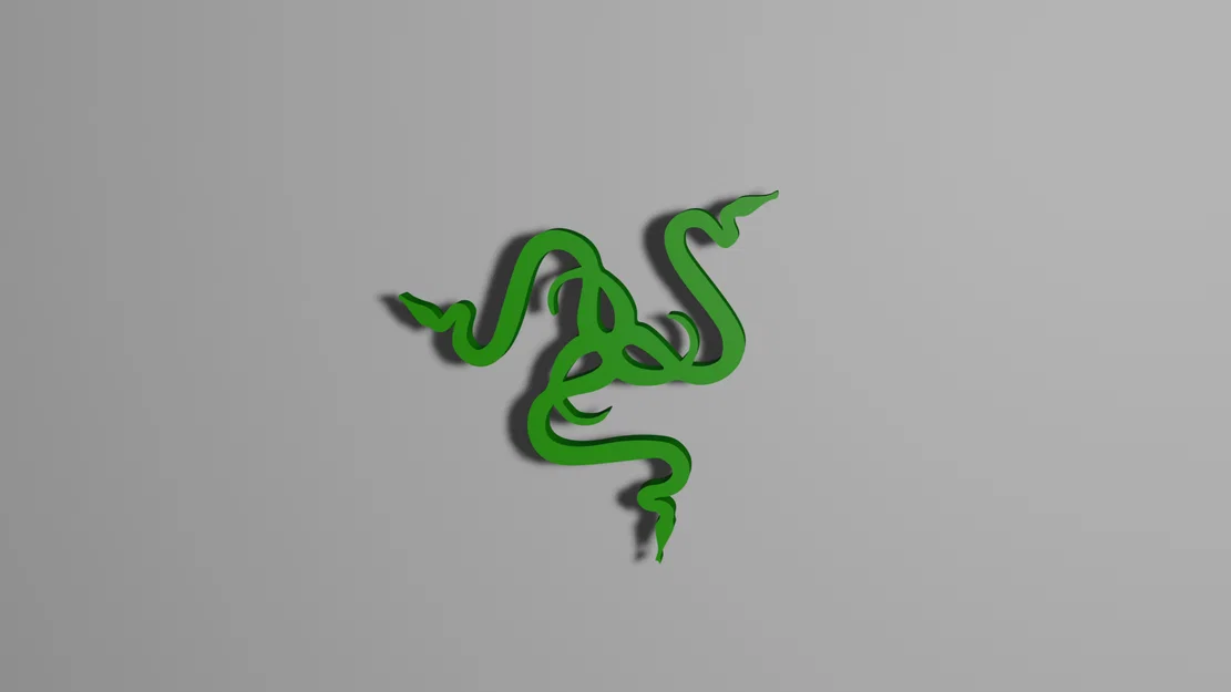 Mô hình logo Razer 3D trang trí góc máy tính ấn tượng - Image 1