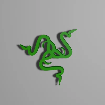 Mô hình logo Razer 3D trang trí góc máy tính ấn tượng