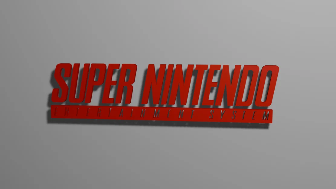 Mô hình in 3D logo Super Nintendo Entertainment System (SNES) cổ điển - Image 1
