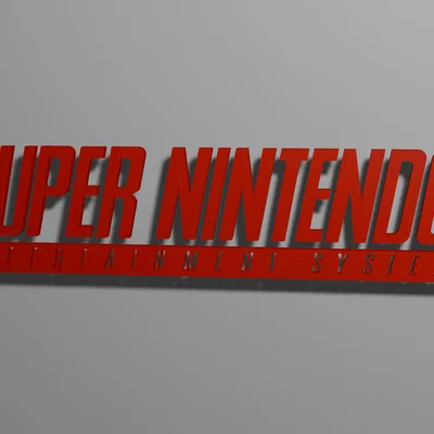Mô hình in 3D logo Super Nintendo Entertainment System (SNES) cổ điển