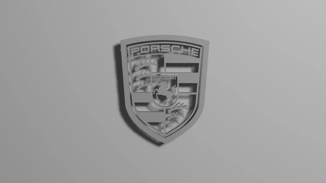 Mô hình logo Porsche 3D trang trí đẹp mắt và đẳng cấp - Image 1