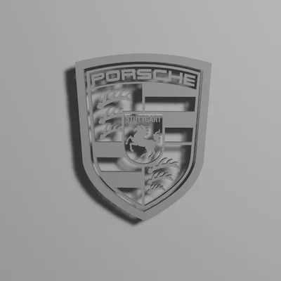 Mô hình logo Porsche 3D trang trí đẹp mắt và đẳng cấp