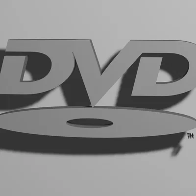 Mô hình logo DVD in 3D - Phụ kiện trang trí phòng phim cực chất