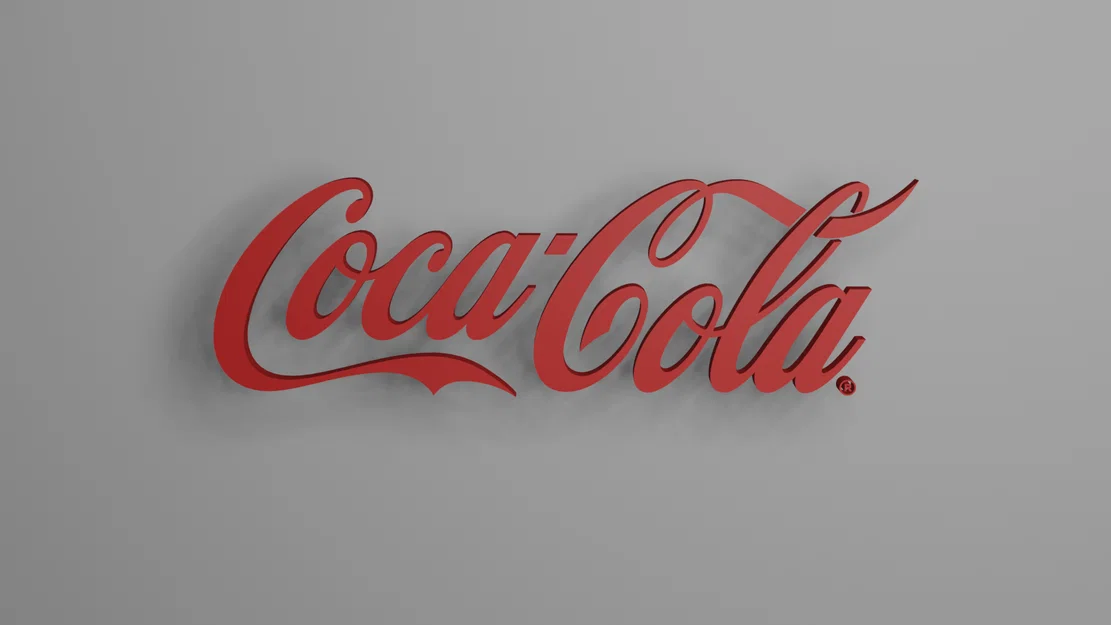 Mô hình 3D logo Coca-Cola trang trí độc đáo - Image 1