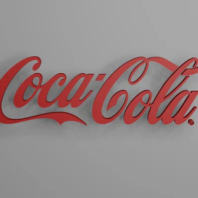 Mô hình 3D logo Coca-Cola trang trí độc đáo