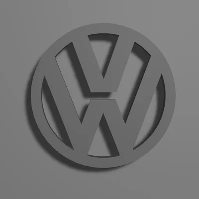 Mô hình 3D logo Volkswagen trang trí phong cách cho người đam mê xe