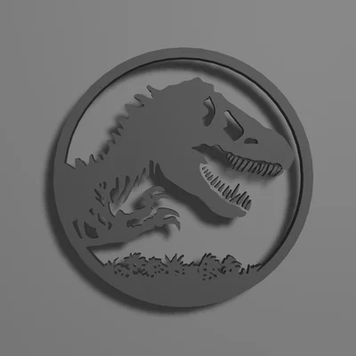 Mô hình in 3D logo Jurassic World sắc nét cho người đam mê
