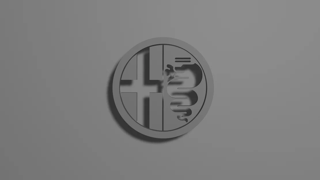 Mô hình logo Alfa Romeo trang trí - File in 3D sắc nét - Image 1