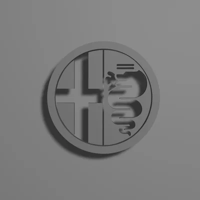 Mô hình logo Alfa Romeo trang trí - File in 3D sắc nét