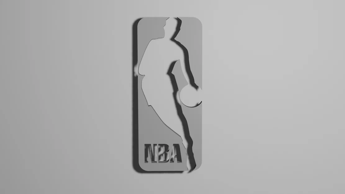 Mô hình 3D logo NBA - Phụ kiện trang trí độc đáo cho người yêu bóng rổ - Image 1