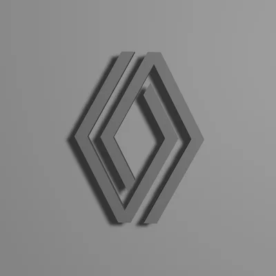 Mô hình logo Renault 3D sắc nét - File STL in 3D chất lượng cao