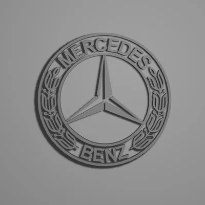 Mô hình logo Mercedes-Benz in 3D cực chi tiết cho người đam mê