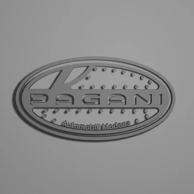 Mô hình logo Pagani in 3D sắc nét cho người đam mê siêu xe