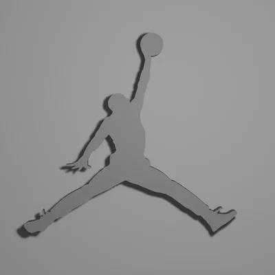 Mô hình in 3D logo Jordan (Jumpman) trang trí cực chất