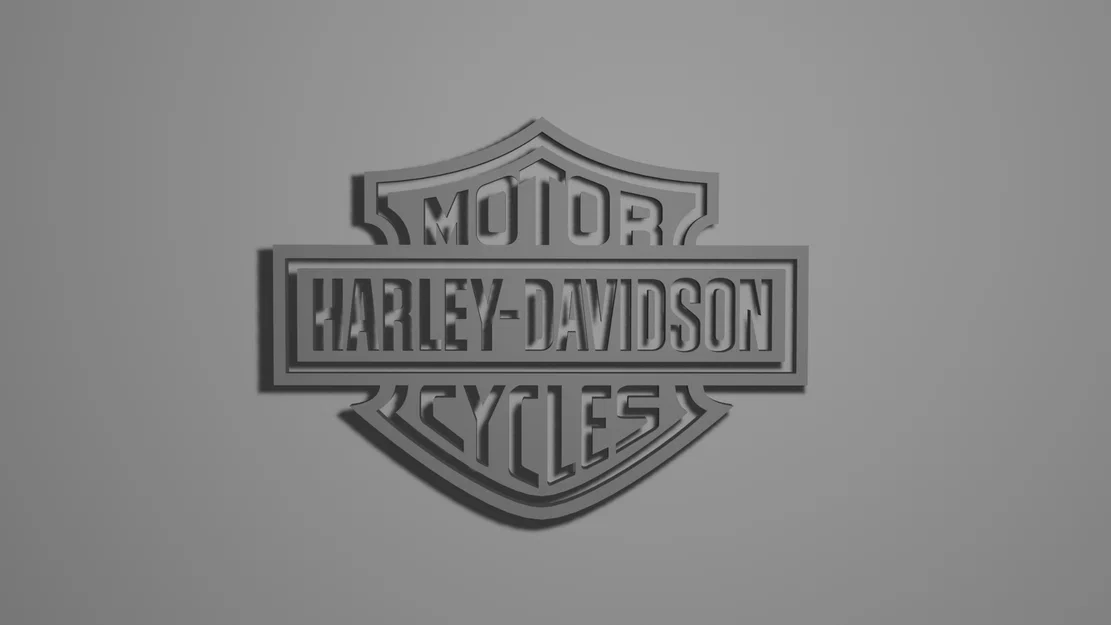 Mô hình logo Harley Davidson 3D - File in cho người đam mê mô tô - Image 1