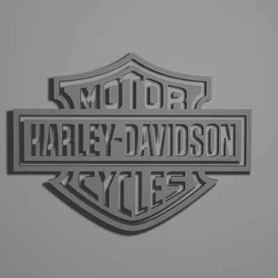 Mô hình logo Harley Davidson 3D - File in cho người đam mê mô tô