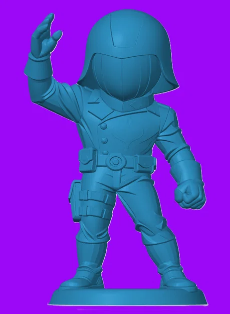 Mô hình 3D Cobra Commander phiên bản Chibi - Đồ chơi để bàn G.I. Joe - Image 1