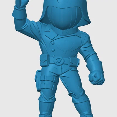 Mô hình 3D Cobra Commander phiên bản Chibi - Đồ chơi để bàn G.I. Joe