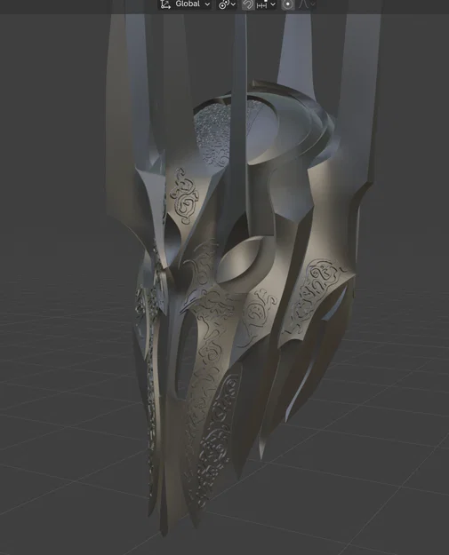 Mô hình mũ giáp Sauron in 3D dành cho fan Lord of the Rings - Image 2