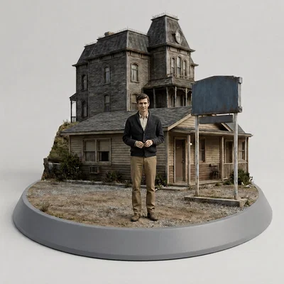 Mô hình 3D Psycho: Tái hiện khách sạn Norman Bates kinh điển (1960)