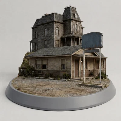 Mô hình 3D Psycho: Tái hiện khách sạn Norman Bates kinh điển (1960)