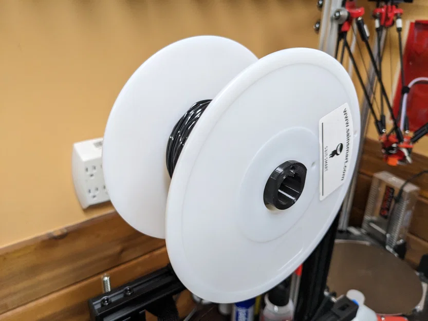 Ender 3: Giá đỡ cuộn chỉ gọn nhẹ, có khe chèn ống Teflon và trục kéo dài - Image 2