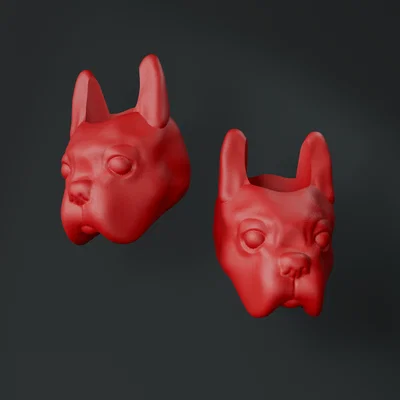 Mô hình hạt trang trí đầu chó French Bulldog