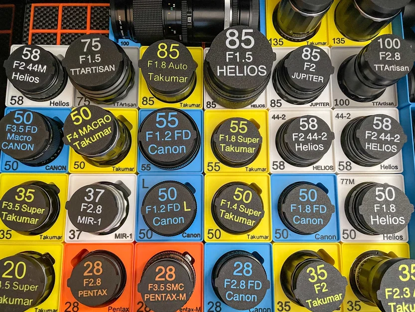 Khay Đựng Ống Kính Vintage Gridfinity - Image 2