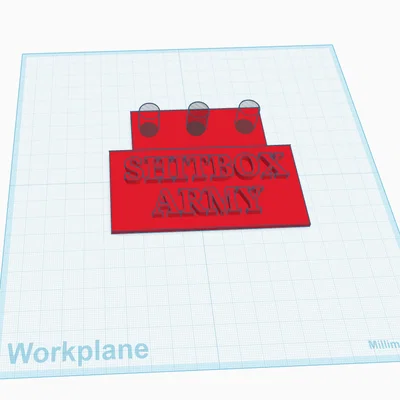 Bảng tên SHITBOX ARMY trang trí xe minibike (Dễ lắp đặt)