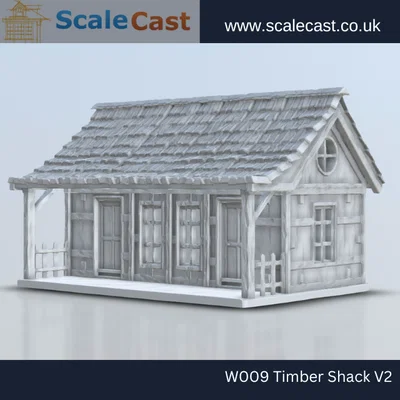 Nhà kho gỗ 28mm cho sa bàn Wargame và mô hình đường sắt