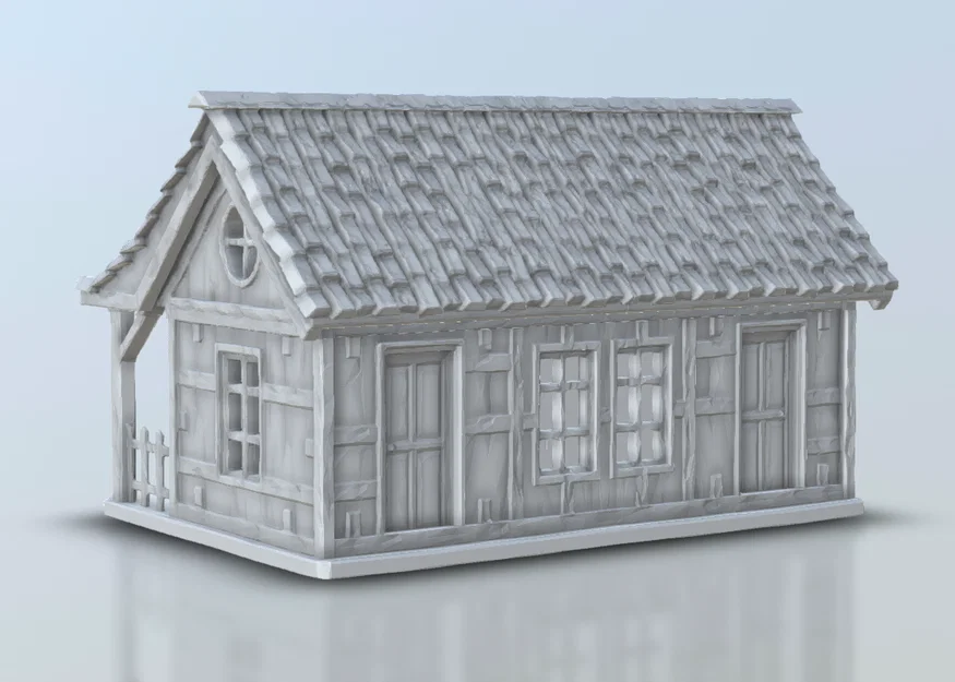 Nhà kho gỗ 28mm cho sa bàn Wargame và mô hình đường sắt - Image 3