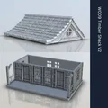 Nhà kho gỗ 28mm cho sa bàn Wargame và mô hình đường sắt - Thumbnail 4